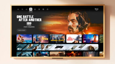 Imagen de un televisor inteligente con Fire OS