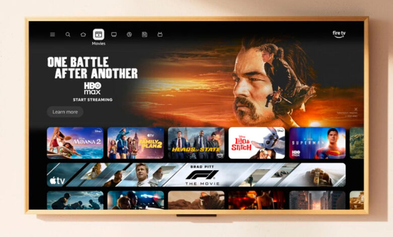 Imagen de un televisor inteligente con Fire OS