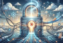 Imagen de una persona frente a una pantalla con código de programación, representando la seguridad informática