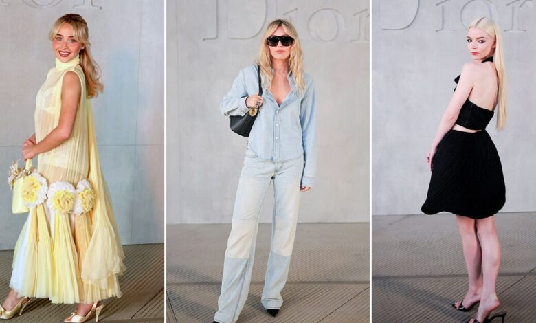Celebrities en la alfombra roja del desfile Dior Cruise 2027 en el LACMA de Los Ángeles