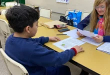 Estudiantes en una escuela de Córdoba