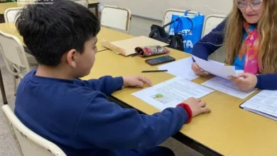 Estudiantes en una escuela de Córdoba