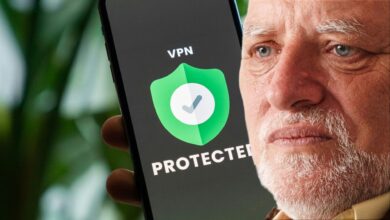 Imagen de un móvil Android con una VPN