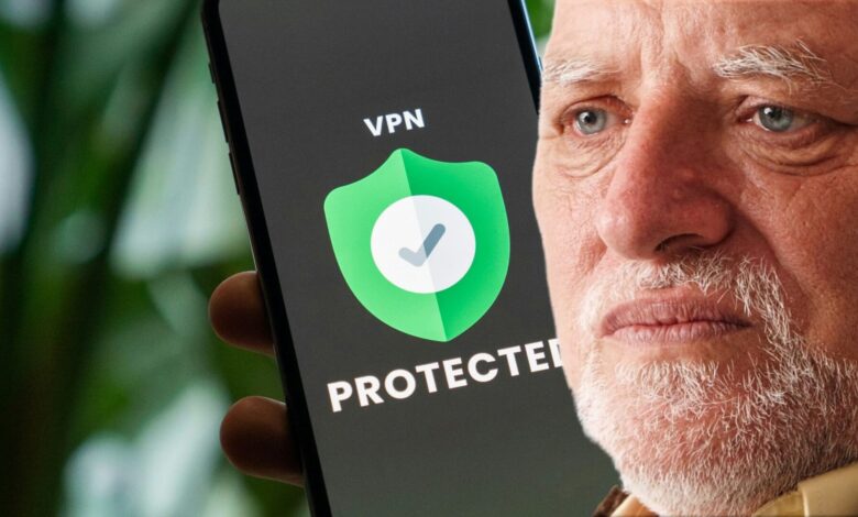 Imagen de un móvil Android con una VPN