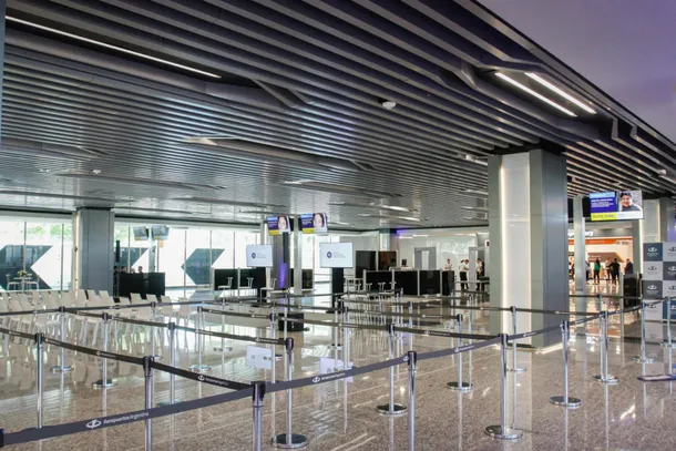 Imagen de la zona de preembarque nacional del Aeroparque Metropolitano Jorge Newbery