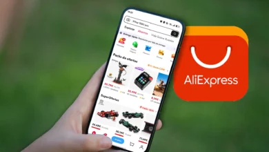 Imagen de la aplicación AliExpress en un móvil con notificaciones
