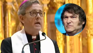 El arzobispo de Buenos Aires, Jorge García Cuerva, durante su homilía en el Tedeum por el 25 de Mayo