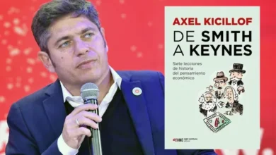 Axel Kicillof en la presentación de su libro
