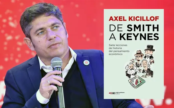 Axel Kicillof en la presentación de su libro
