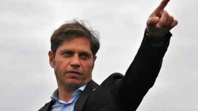 Axel Kicillof durante un acto público