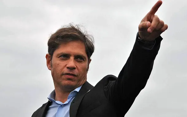 Axel Kicillof durante un acto público