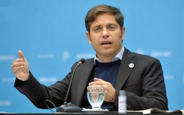 Axel Kicillof habla en una conferencia de prensa