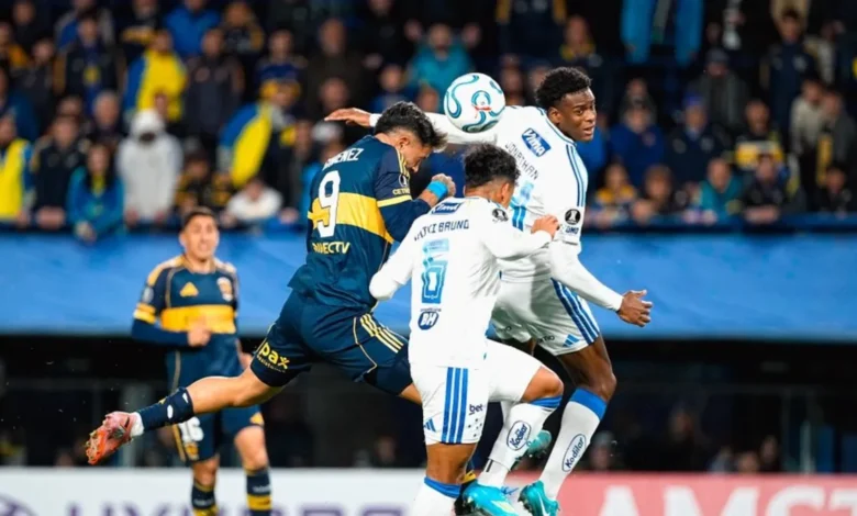Imagen del partido entre Boca y Cruzeiro