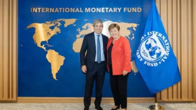 Luis Caputo y Kristalina Georgieva del FMI