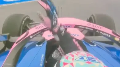 Franco Colapinto celebrando su resultado en el Gran Premio de Canadá