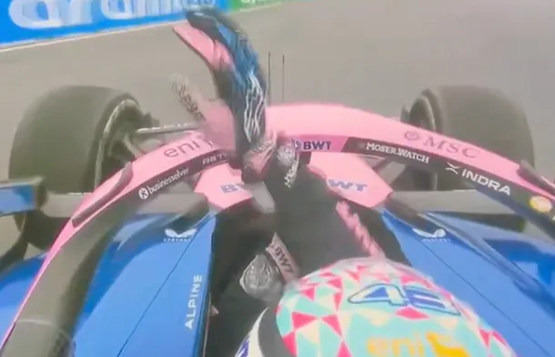 Franco Colapinto celebrando su resultado en el Gran Premio de Canadá