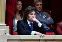 Javier Milei en una sesión del Congreso