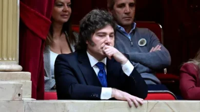 Javier Milei en una sesión del Congreso