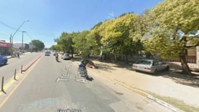 Trabajadores de la obra en la calle Martín García
