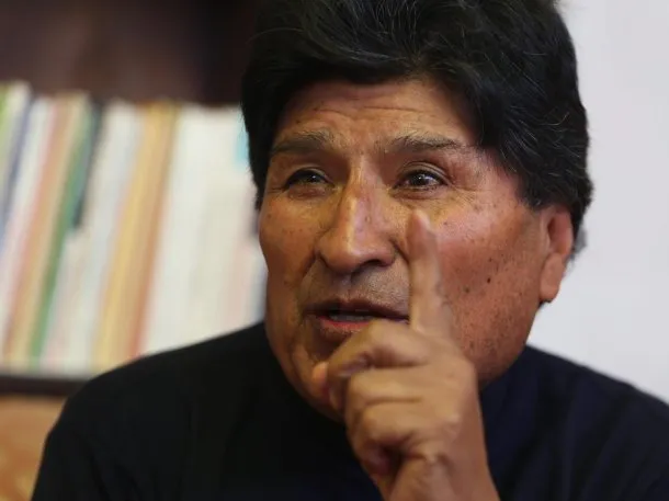 Evo Morales en una conferencia de prensa