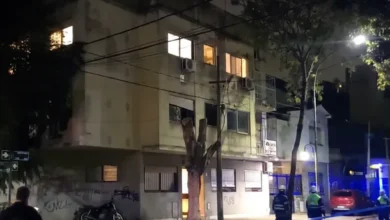 Imagen de un incendio en un edificio residencial
