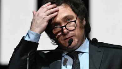 Javier Milei en un acto político