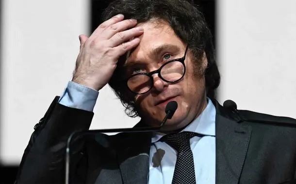 Javier Milei en un acto político