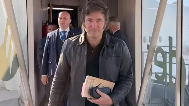 Javier Milei durante su visita a Estados Unidos