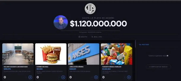 Imagen de la app Con la de Adorni