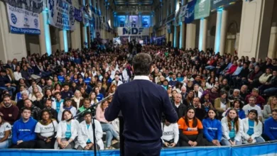 Axel Kicillof durante el lanzamiento del MDF 'Salud' en La Plata