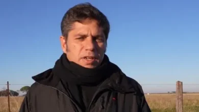 Axel Kicillof en una rueda de prensa