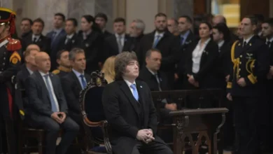 Imagen del acto oficial del 25 de mayo en el Cabildo de Buenos Aires
