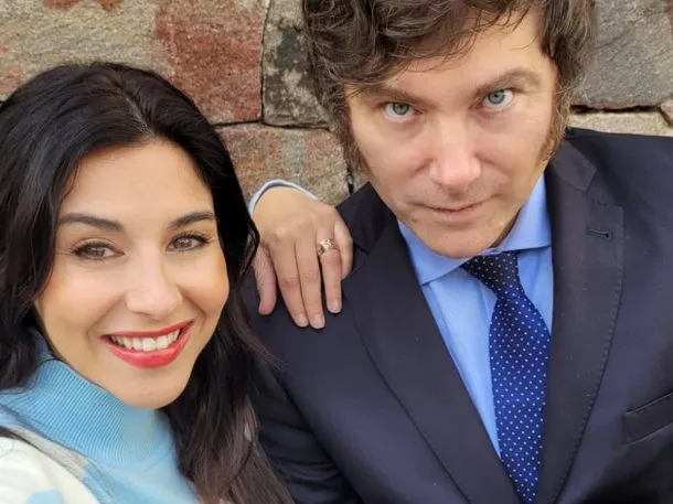 Marcela Pagano y Javier Milei en una imagen de archivo