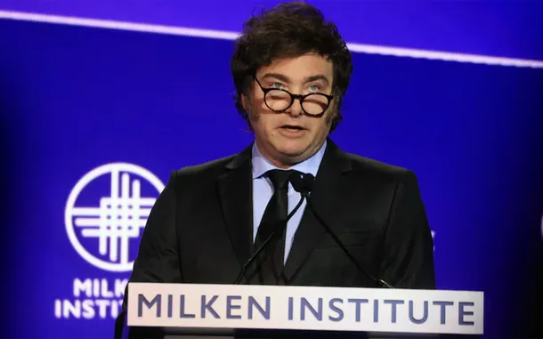 Javier Milei en la Conferencia Global del Instituto Milken