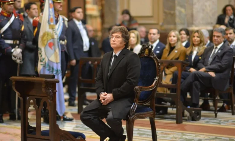 Javier Milei asiste al Tedeum en la Catedral