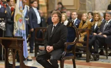 El arzobispo de Buenos Aires, Jorge García Cuerva, en el Tedeum por el 25 de mayo