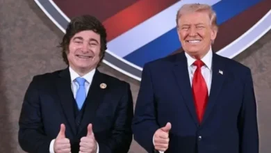 Javier Milei y Donald Trump en una reunión oficial