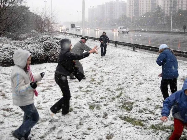 Imagen de nieve en Buenos Aires