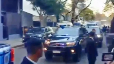 Imagen del operativo de seguridad en Palermo durante la visita de Javier Milei a Neura