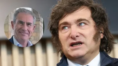 Maurice Ostro y Javier Milei en Casa Rosada