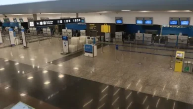 Imagen del Aeroparque Jorge Newbery después del accidente