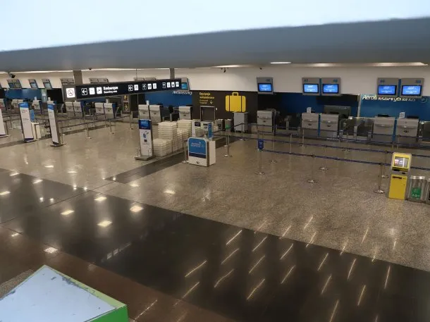 Imagen del Aeroparque Jorge Newbery después del accidente