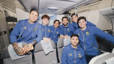 La Selección Argentina en entrenamiento