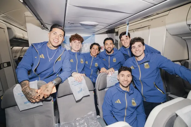 La Selección Argentina en entrenamiento