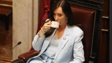 Imagen de Victoria Villarruel en una sesión del Senado