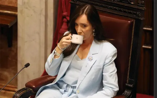 Imagen de Victoria Villarruel en una sesión del Senado