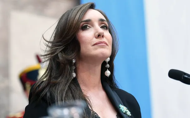 Victoria Villarruel en un acto público
