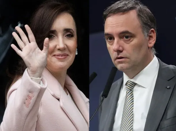 Foto de Victoria Villarruel en una sesión del Senado