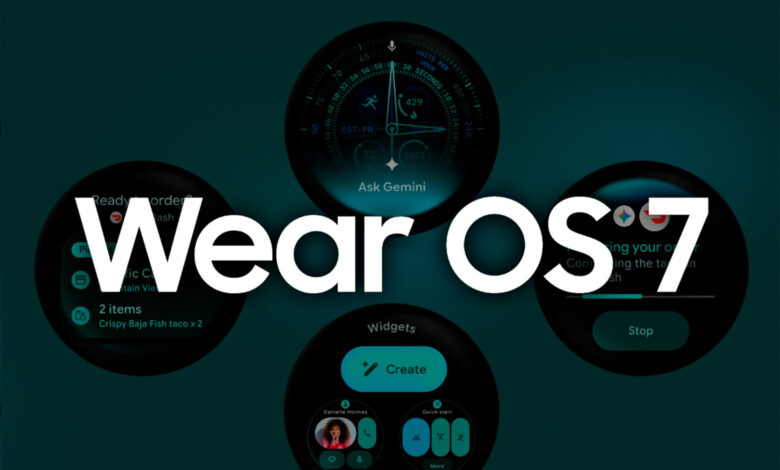 Imagen de Wear OS 7 en un reloj inteligente