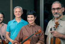Imagen del Cuarteto Magnolia y Fernando Morales en el escenario